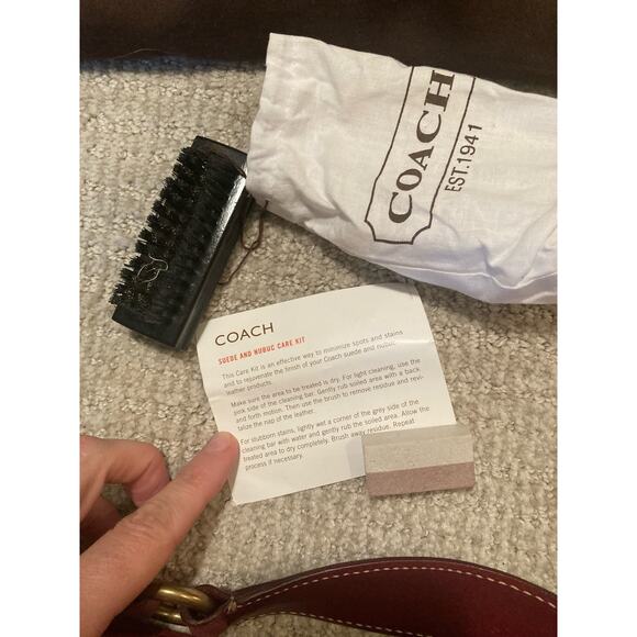 COACH Soho 9658 Hobo Bag Purple Suede Baguette Handbag Y2K Auth! Orig Owner! - Picture 8 of 12